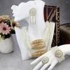 Naszyjniki Zestaw Słoneczniki Złoto Kolor Maroko Pearl Multilayer Koraliki Pierścień Bransoletka Algierska Bride Klejnoty ślubne