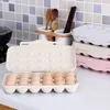 Garrafas de armazenamento Caixa de ovo Refriger Recipiente de 18 grade cozinha ani colisão da bandeja de pato danificada