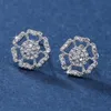 Stud Earrings Fashion Street Snap Delicacy 4A Zircon Flower Geometry GIRL'S Gift Party Banquet WOMEN'S Jewelry 2023Stud