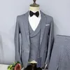 Ternos Masculinos Blazers Masculinos Tamanho UE 2023 Moda Polka Dot Terno Masculino 3 Peças Masculino Casamento Blazer Colete Calças Cavalheiros Prom Noivo Smoking