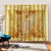 Gordijn European 3d Curtains Angel Design voor woonkamer slaapkamer goud