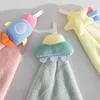 Asciugamano 2 pezzi Asciugamani in microfibra appesi a mano per bagno Cucina 30x30 cm Cartoon Square Quick Dry Super Soft Kids Cute