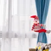 Kerstdecoraties Home Gordijn Buckle Cartoon Doll Window Display Decoration cadeau (rood