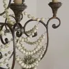 Hängslampor Anpassad fransk stil Woodcraft Vintage Solid Wood Carving Villa Personlighetsklädbutik Eränkta tillbehör Chandelier