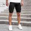 Calças masculinas trabalham homens com bolsos de carga brancos shorts casuais esportes de bolso de bolso de verão curto