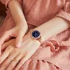 Polshorloges k1 sky star diamant ingelegd horloge vrouwelijk veelzijdige kleine sterrenhemel blauw groen kwarts