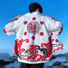 Этническая одежда мужчины японские традиционные кимоно тонкие свободные повседневные кардиган унисекс хараджуку модная уличная одежда самурайская костюм азиатская одежда