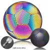 Bollar Reflective Soccer Ball Luminous Night Glow Footbals with Pump and Net for Student Training 2 Storlek U9B6 230428