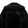 Damesjassen zatrhmbm dames 2023 herfst winter mode faux bont effect zwarte jas vintage zijkant met lange mouwen vrouwelijke bovenkleding chic