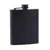 Hippe kolven Simple Art 6-8oz Black Warrior Portable Whisky Vodka Liquor Flask Matte roestvrijstalen wijnfles buiten reiscadeau