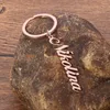 Chains Personalized Customized Keychains Stainless Steel Name Nameplate Sculptures Key Rings Women Men Unique Valentine Gifts Drop Ship