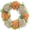 Guirnaldas de flores decorativas 1 piezas Guirnalda de pared de ratán Guirnalda Adornos Dormitorio Hortensia artificial Aldaba de puerta Colgante Colgante Casa Weddin