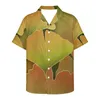 Men's Casual Shirts Florist Clothing Ginkgo Floral Pattern For Men's Hawaiian Shirt Beach 5xl Short Sleeve Fashion Tops Tee Men Blouse