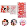 Festive Supplies Other & Party 6 Sets Valentine's Day Cake Picks Dessert Inserts Heart Couple Love Adorns