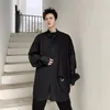 Chemises décontractées pour hommes 2023 printemps été Sexy en mousseline de soie surdimensionnée chemise noire hommes femmes Harajuku Long ruban Blouse maille transparent