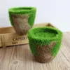 Flores decorativas Mini Artificial Bark Moss Moss Vaso Casa Casamento Decoração de Casamento Diy Acessórios Diy Decors de Jardim