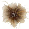 Dekorative Blumen 1 Stücke Chiffon Künstliche Blume Kopf Mehrschichtige Handarbeit DIY Mädchen Kopfschmuck Tuch Zubehör R0839