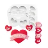 Neue Lip Heart LOVE Shapes Silikonform Sugarcraft Cookie Cupcake Schokolade Backform Fondant Kuchen Dekorationswerkzeuge