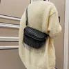 Taillezakken Y2K Chique kralen Tassel Leather Pocket Woman Punk Style Crossbody Rivet Borsttas vrouwelijk Casual grote capaciteit reispakket