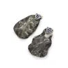 Colares pendentes de pedra natural irregular de pinheiro hainan pinheiro facetado 35x60mm embrulhado encantamento para colar de colar de moda DIY Acessório de jóias