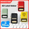 Niimbot B21 Labelprinter Portable Thermal Wireless Bluetooth gebruikt voor barcode kleding sieraden Fooder Papierrollen