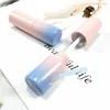 Opslagflessen cosmetisch klein roze blauwgradiënt plastic lip gloss buis lege mini olie -hervulbare fles diy schattige schoonheidsmake -upgereedschap