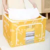 Storage Bags Clothes Organizer Bins Stackable Large Capacity Bin With Reinforced Handle Clear Window For