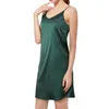 Vestido feminino feminino 2023 Moda Feminino Espaguete de cetim Party Y2K Woman Sundress Soft Smooth Nightwear Plus Size S-2xl