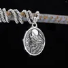 Pendentif Colliers Loup Hurler À La Lune En Acier Inoxydable Viking Collier Vintage Nordique Hommes Petit Ami Bijoux Cadeau En Gros