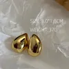 Dangle Earrings Advanced Design Gold Color Water Drop For Women Elegant Brass Smooth Metal Half Empty Young Girls Jewelry N538