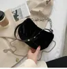 Kvällspåsar vinter mjuka plysch kvinnor underarm väska söt faux päls damer axel crossbody mode leopard mönster kvinnliga hobos handväskor