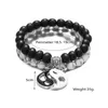 Strand Tai Chi Yin Yang Couple Bracelets Alliage Pendentif Perlé Bracelet Collier Correspondant Amant Bijoux