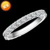 AEW Solid 14K 585 Wit Goud 1.2ctw 2mm DF Kleur Moissanite Eternity Wedding Band Moissanite Ring voor Vrouwen Dames Ring J0112