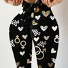 Aktywne spodnie Leopard Bow Bezproblemowe legginsy Kobiety Push Up Printing High Wase Strethcy Fitness Pant Trening Sport Legging