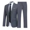 Erkekler Suits Blazers Şık Düğün Takım Set Yok Giysileri Resmi Taşımacılık Yaka Erkekler