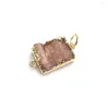 Pendant Necklaces Natural Stone Gem Rectangular Agate Connector Handmade Crafts DIY Necklace Bracelet Accessories For Women 16x21mm