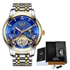 Wristwatches Relogio Masculino LIGE Gift Mens Watches Fashion Tourbillon Automatic Mechanical Watch Men Stainless Steel Watc