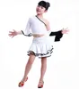 Scene Wear Childrens-Fancy-Dress Latin Dance Dress Girls Costumes Samba Costume Kids Single Sleeve Ballroom Salsa Dresses