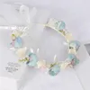 Hair Accessories Baby Girl Crown 2023 Flower Bud Pearl Patchwork Princess Sweet Headband Headdress Birthday Headpiece Wreath Beachwear