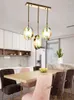 Chandeliers Modern Luxury Metal Glass Gold Green Pendant Lamp Lighting Chandelier Home Decor Fixture LED Suspension Lamps PA0587