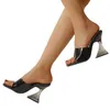 Прозрачные ПВХ женские сандалии лето открытые маточки с железными турнирами Женщины хрустальные каблуки насосы конфеты женские туфли на высоких каблуках WSH4415