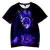 Camisetas masculinas DJ alemão Boris Brejcha Roupas 3D Impressão infantil Camisetas de praia de verão Harajuku meninos e meninas de manga curta