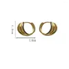 Hoepel oorbellen goud kleur geometrische ronde voor vrouwen Koreaanse sieraden kleine metalen huggies oorrang feestcadeau