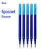 Stylos de peinture 07mm 05mm recharge de stylo effaçable presse à coulisse poignée lavable bleu noir 8 couleurs encre papeterie tiges gel rétractable 230428