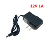 12V1A New AC 100V-240V Converter power Adapter DC 12V 1A 1000mA Power Supply EU Plug DC 5.5mm x 2.1mm US EU Plugs Connector For LED Straps CCTV Cam