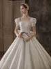 Long Pearls ball gown wedding dresses Tulle Princess Bridal sequined backless Plus Size Country Vintage Lace Wedding Dresses Korean Wed Dress sexy Vestido De