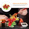 Dekorativa blommor 4sts sushi serverar tallriksblomma japanska sashimi platta orkidédekoration