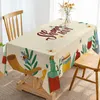 Table Cloth Rosh Hashanah Rectangle Tablecloth Holiday Party Decoration Shana Tova Jewish Year Waterproof Kitchen Cover