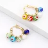 Boucles d'oreilles créoles Vedawas perles de verre colorées fleurs Huggie cerceaux pour femmes bohème fait à la main perlé rond belle oreille bijoux