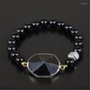 Странд высококачественный шарм Drusy Druzy Crystal Quartz Stone Bangles Natural Round Gem Beads Women Lucky Bracelet в подарок